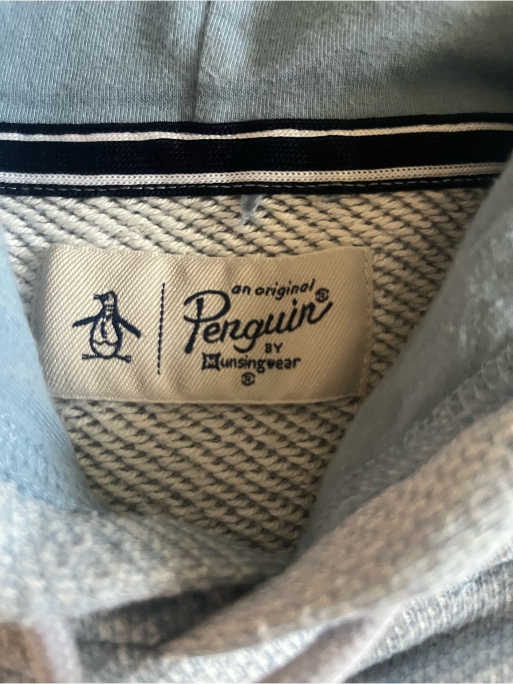 Original Penguin Jacquard Hoodie Sweatshirt Size Large - Picture 5 of 5